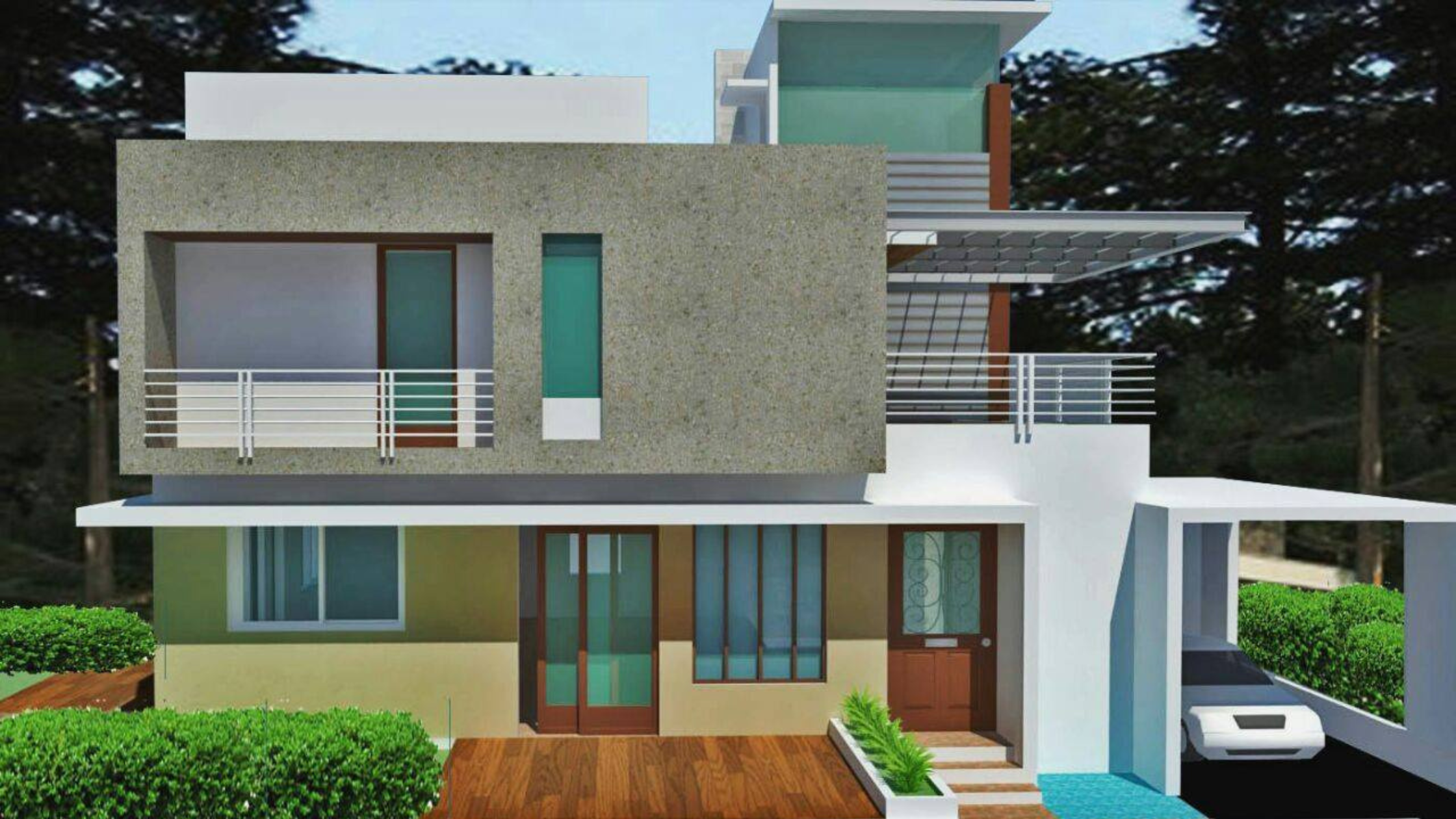 Blueprint of a modern building with detailed floor plans and elevations.